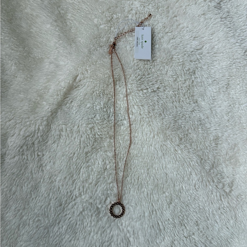 kate spade rose gold necklace